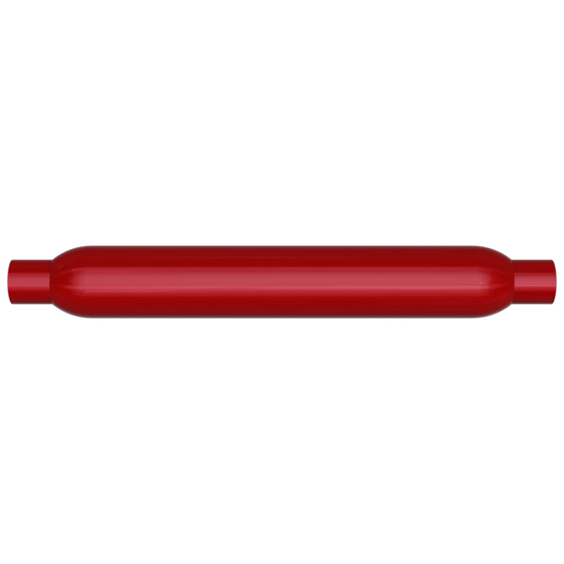 MagnaFlow Muffler Red Pack Series Glasspack 3.5in Rd 22in Body Length 2in/2in Inlet/Outlet