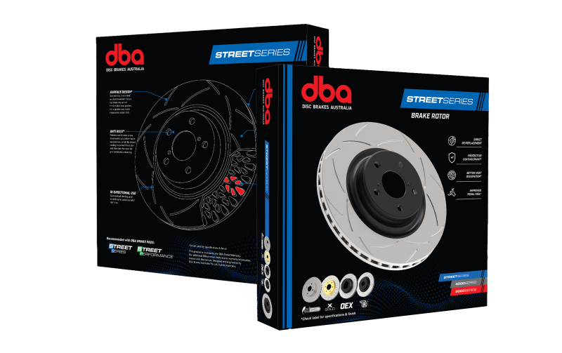 DBA 07+ Toyota Landcruiser 200 Series Rear Cross Drilled & Slotted Street Series Rotor