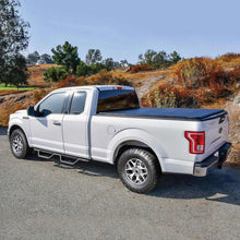 Load image into Gallery viewer, Westin 15-26/17-26 Ford F-150/F-250/F-350/F-450 SuperCab Outlaw Drop Nerf Step Bars Tex Black