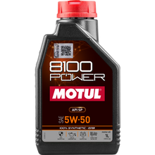 Load image into Gallery viewer, Motul 1L Synthetic Engine Oil 8100 Power 5W50