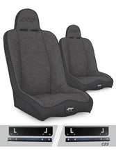 Load image into Gallery viewer, PRP Jeep Wrangler CJ7/YJ Daily Driver High Back Suspension Seats Kit (Pair) - Gray
