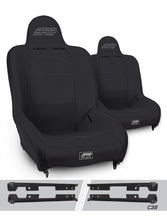 Load image into Gallery viewer, PRP Premier High Back Suspension Seats Kit for Jeep Wrangler JK/JKU (Pair) - Black