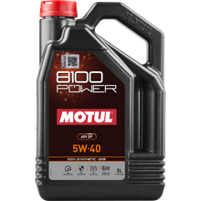 Load image into Gallery viewer, Motul 5L 8100 Power 5W40 Full Synthetic Engine Oil