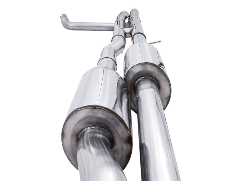 AWE Tuning 4th Gen GM 1500 6.2L 0FG Cat-Back Split Rear Exit (w/ Bumper Cutouts) - Quad Chrome Tips