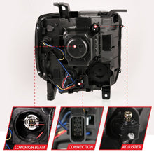 Load image into Gallery viewer, ANZO 2014-2015 GMC Sierra 1500HD Projector Plank Style Headlight Black W/ DRL