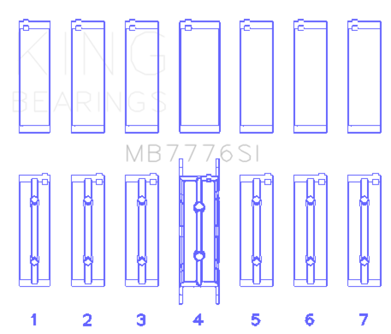 King Engine Bearings BMW N55B30A/N53B30A/N52B30A Main Bearing Set - Size STD