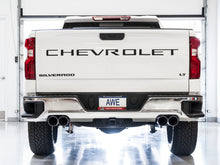Load image into Gallery viewer, AWE Tuning 4th Gen GM 1500 6.2L 0FG Cat-Back Split Rear Exit (w/ Bumper Cutouts) - Quad Chrome Tips