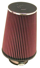 Load image into Gallery viewer, K&amp;N Universal Chrome Round Tapered Air Filter 3in FlangeID / 6in Base OD / 4.5in Top OD / 8in Height