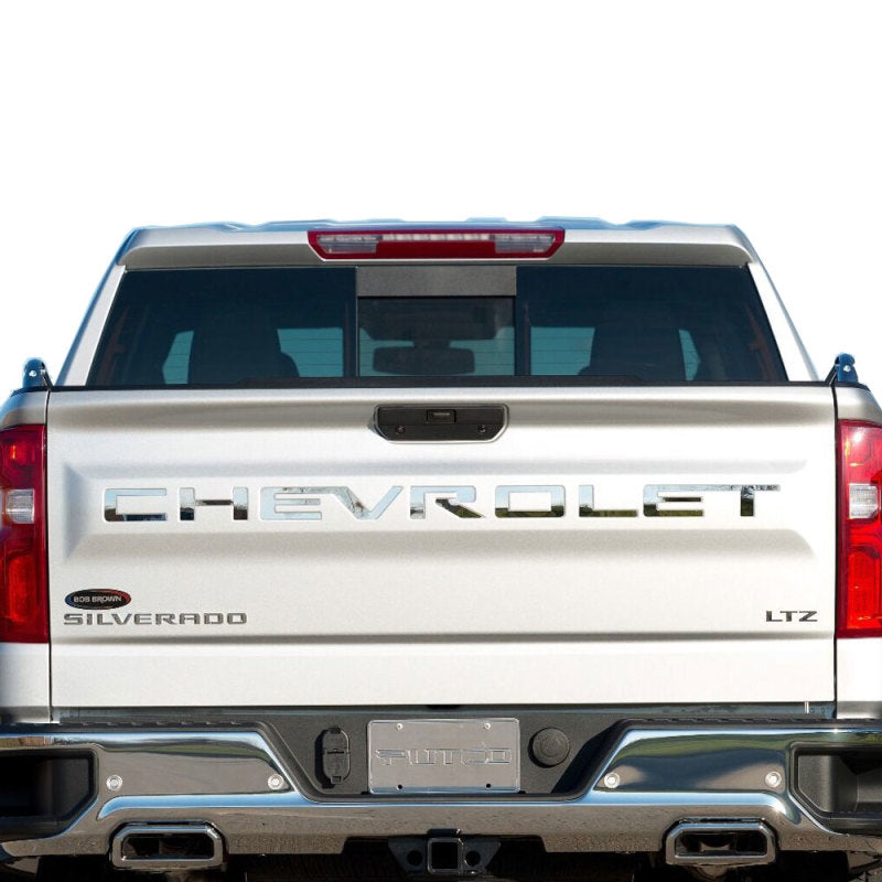 Putco 19-20 Chevy Silverado 1500 - Stainless Steel Tailgate Letters CHEVROLET Chevrolet Letters