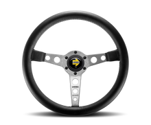 Load image into Gallery viewer, Momo Prototipo Steering Wheel 350 mm - Black Leather/Wht Stitch/Brushed Spokes