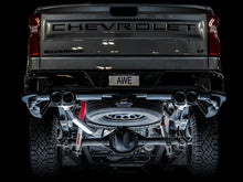 Load image into Gallery viewer, AWE Tuning 4th Gen GM 1500 6.2L 0FG Cat-Back Split Rear Exit (w/ Bumper Cutouts) - Quad Chrome Tips