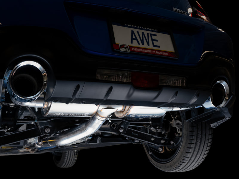 AWE Tuning Subaru BRZ/ Toyota GR86/ Toyota 86 Touring Edition Cat-Back Exhaust- Chrome Silver Tips