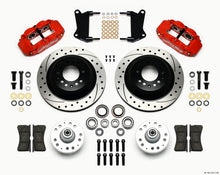 Load image into Gallery viewer, Wilwood Narrow Superlite 6R Front Hub &amp; 1PC Rtr Kit 12.88in Drilled -Red 67-69 Camaro 64-72 Nova