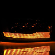 Load image into Gallery viewer, AlphaRex 06-08 Ram 1500HD NOVA LED Proj Headlights Plank Style Alpha Blk w/Seq Signal/DRL/Amber LED